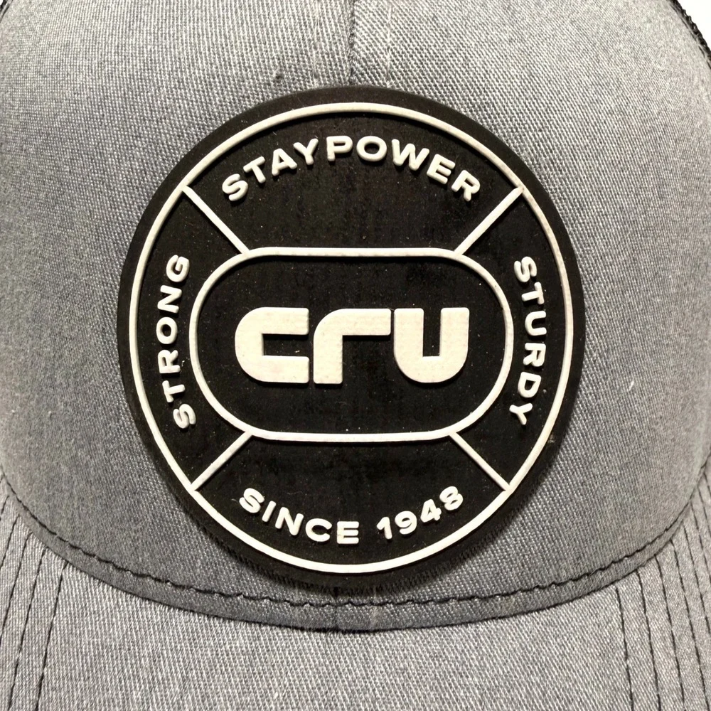 Richardson 112 CRU Staypower Trucker‎ Hat Grey Black Mesh Snapback Cap